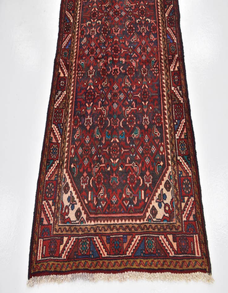 Detail image of 3' 7 x 9' 6 Hand Knotted Farahan Persian Wool Runner Rug