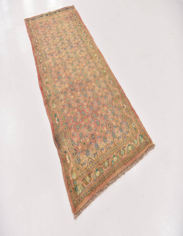 Detail image of 3' 10 x 9' 8  Hand Knotted Farahan Persian Wool Runner Rug