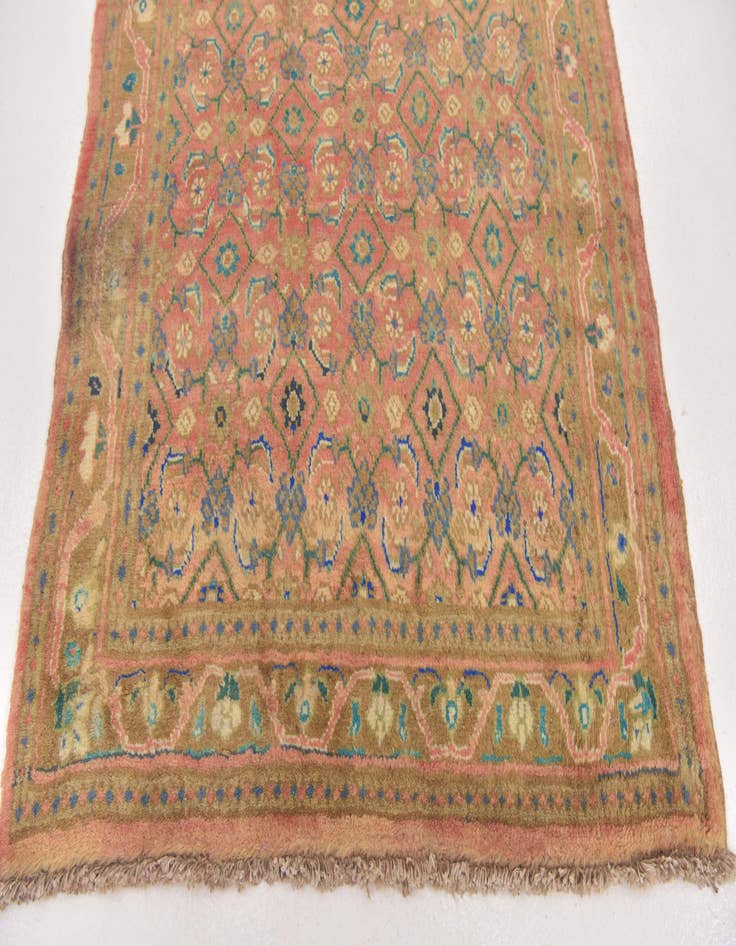 Detail image of 3' 10 x 9' 8  Hand Knotted Farahan Persian Wool Runner Rug