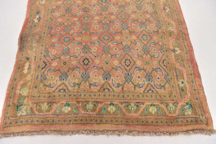 3' 10 x 9' 8 Hand Knotted Farahan Persian Wool Runner Rug