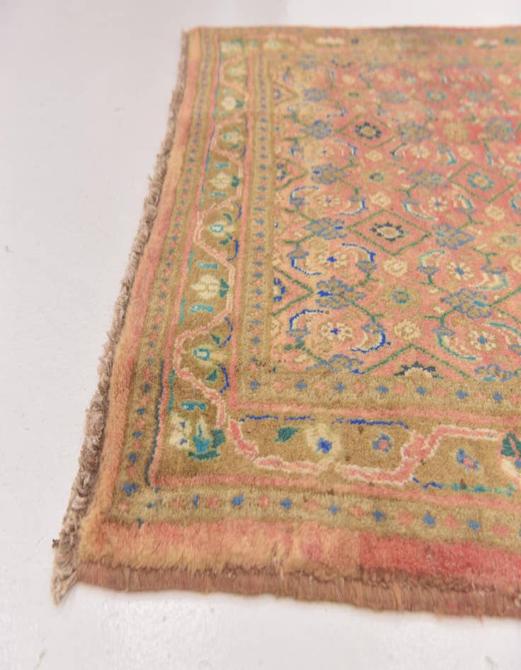 Detail image of 3' 10 x 9' 8  Hand Knotted Farahan Persian Wool Runner Rug