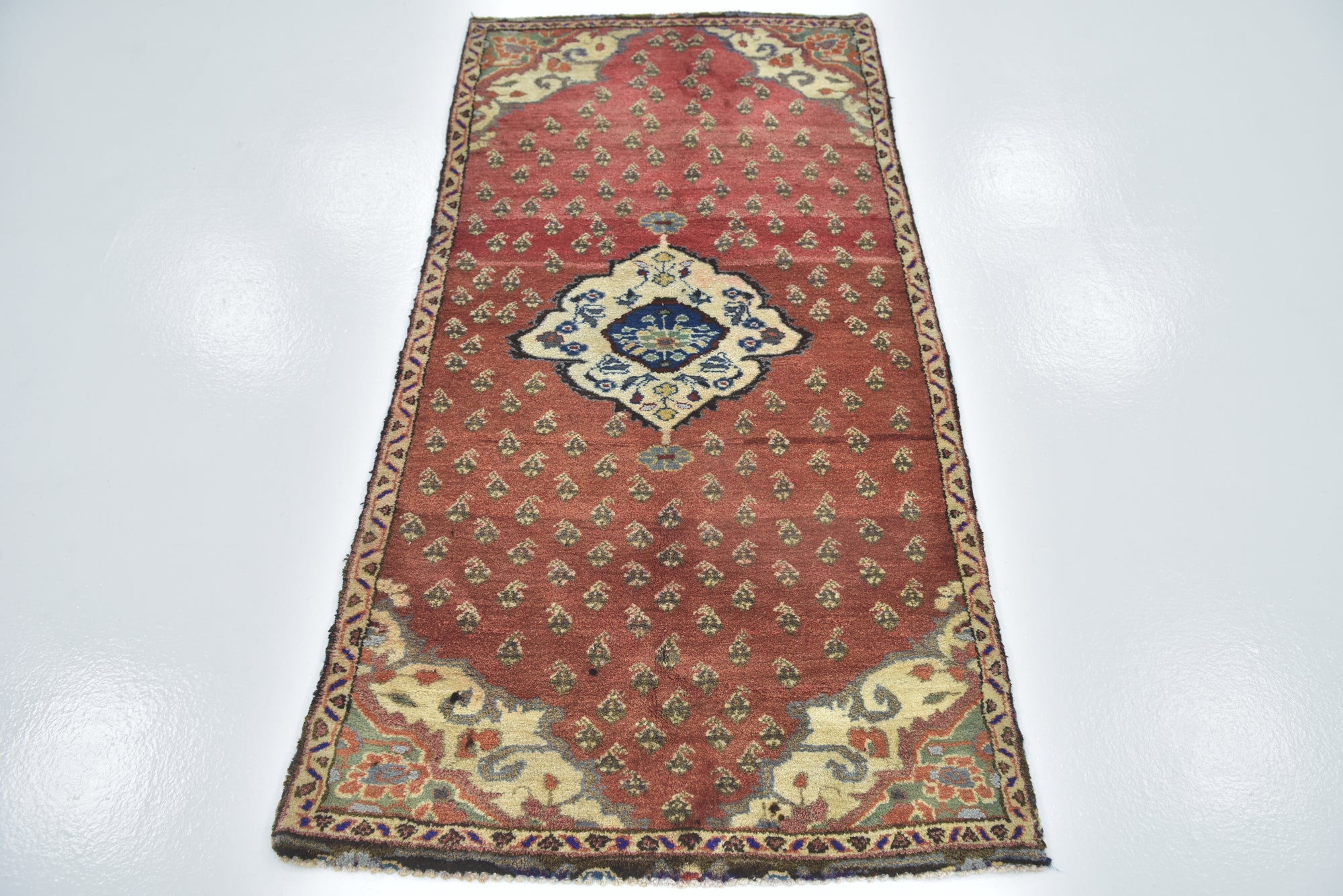 Detail image 3 of 14: 3' x 6' 2 Hand Knotted Farahan Persian Wool Runner Rug