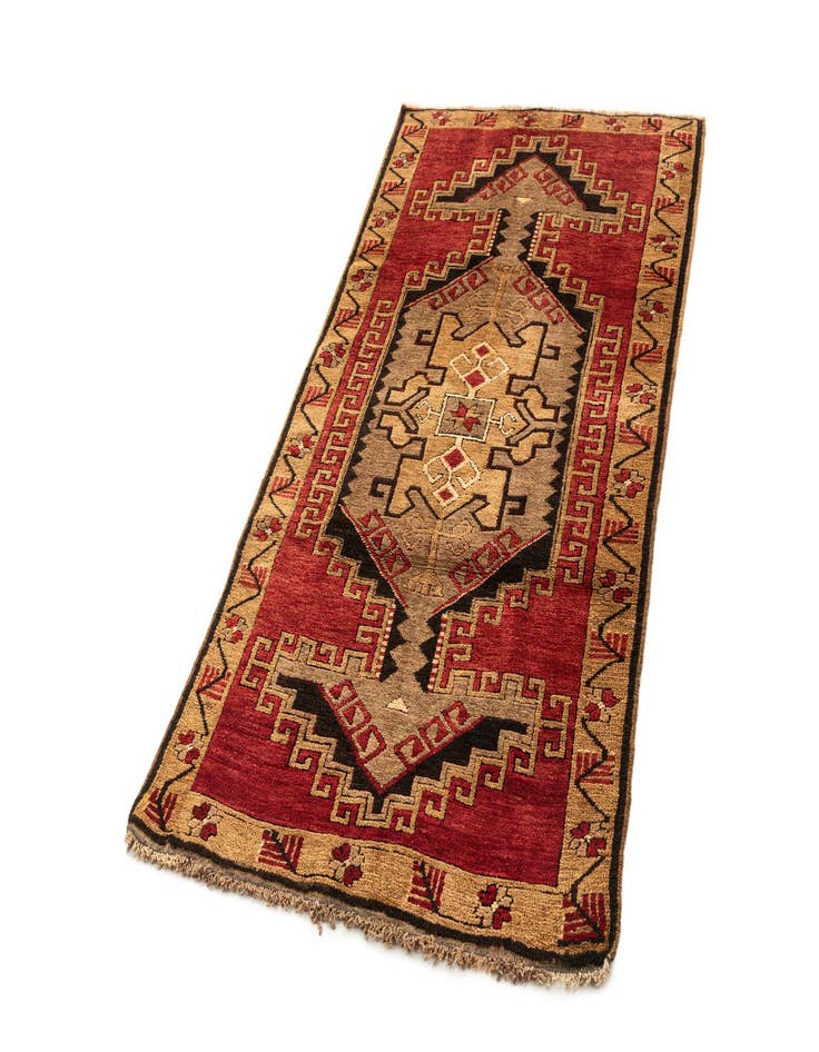 Detail image of 3' 3 x 6' 4  Hand Knotted Fars Wool Runner Rug