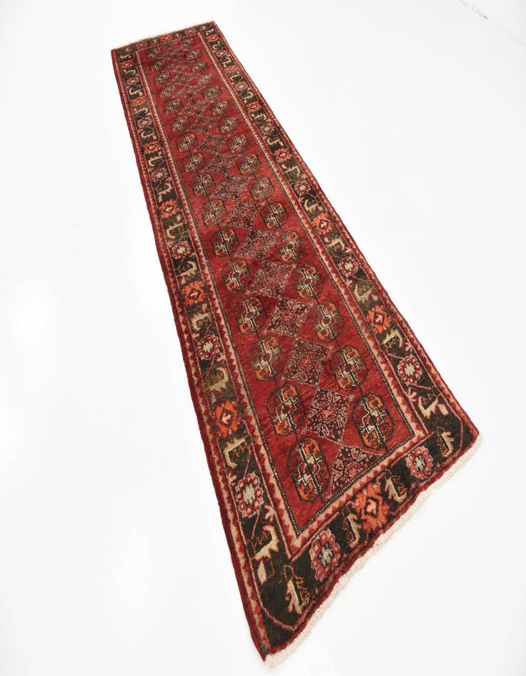 Detail image of 3' 5 x 10' 11  Hand Knotted Ferdos Persian Wool Runner Rug