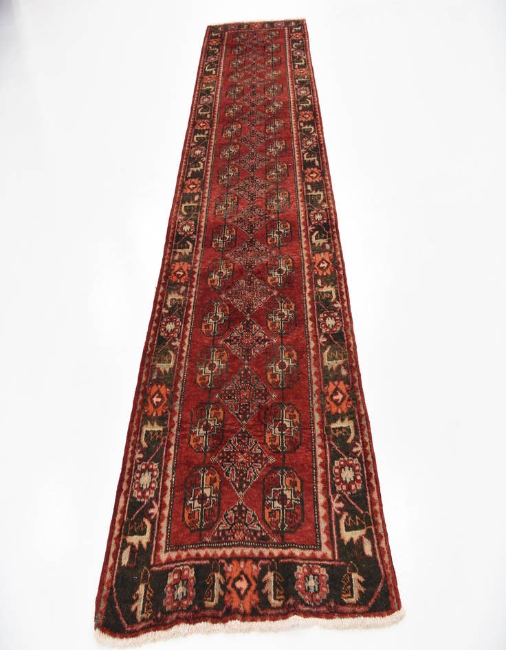 Detail image of 3' 5 x 10' 11  Hand Knotted Ferdos Persian Wool Runner Rug