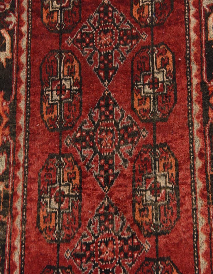 Detail image of 3' 5 x 10' 11  Hand Knotted Ferdos Persian Wool Runner Rug