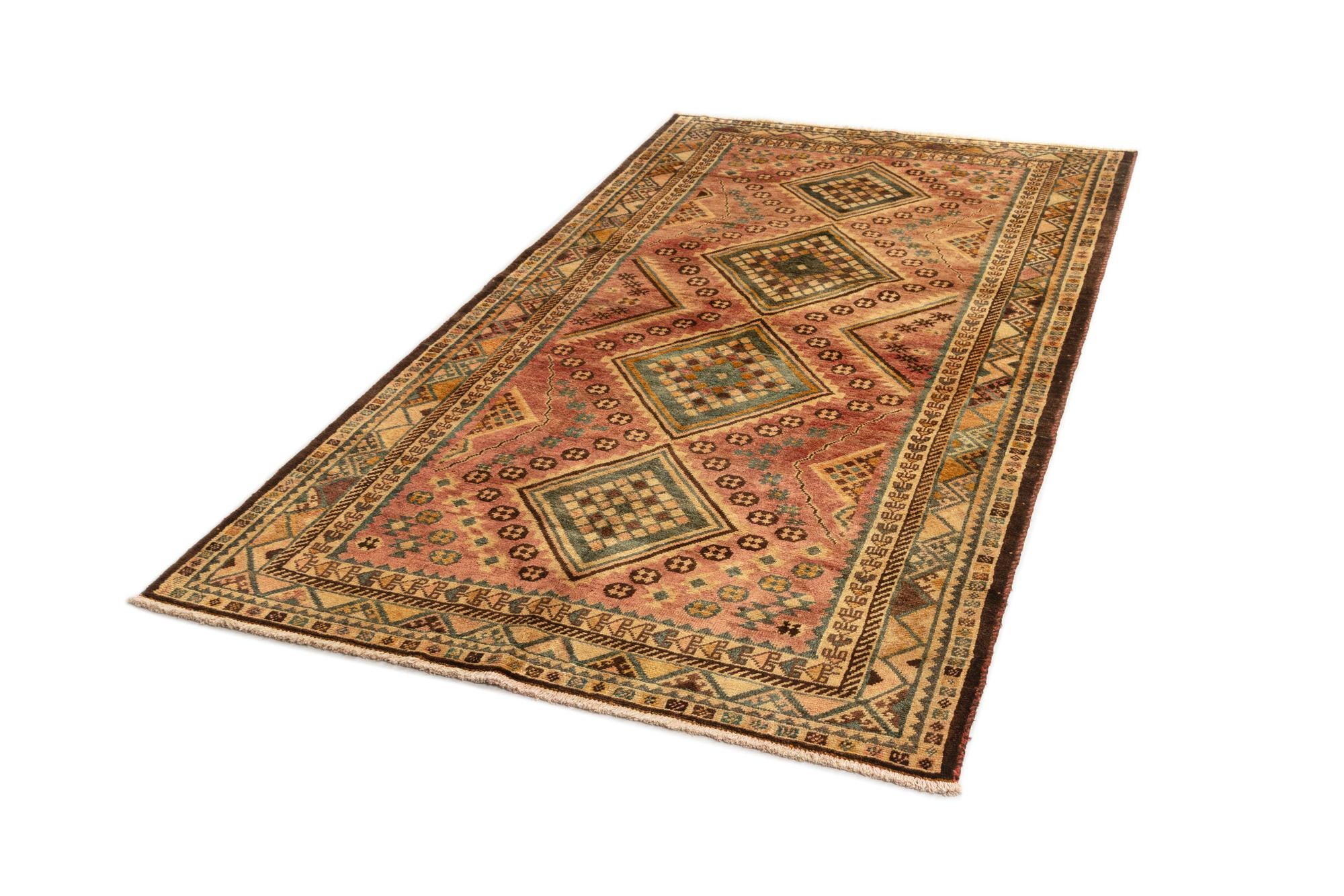 4' 7 x 8' 8 Gabbeh Wool Runner Rug