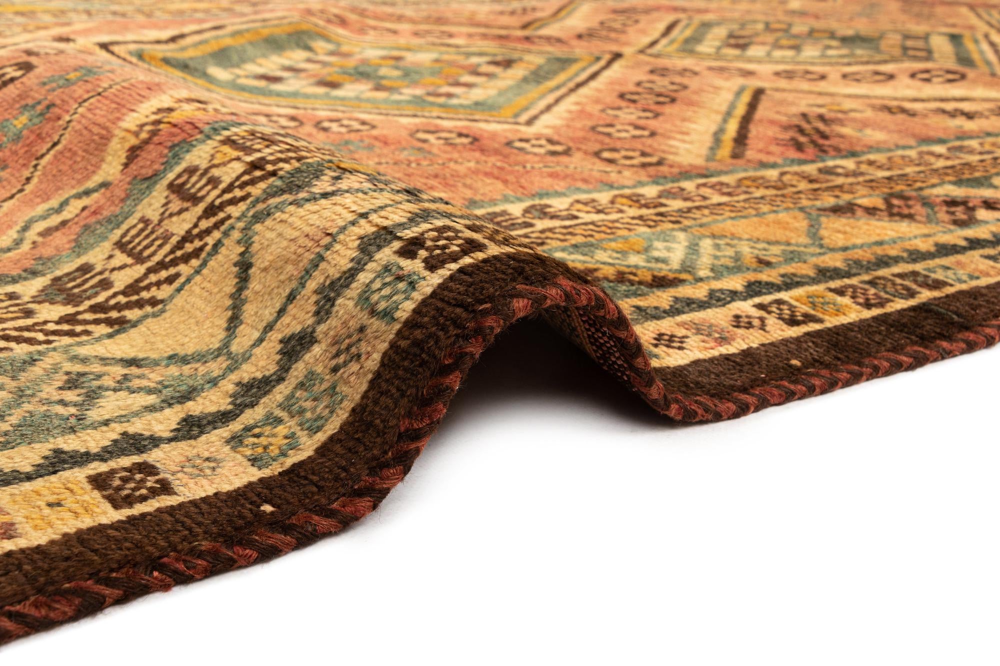 4' 7 x 8' 8 Gabbeh Wool Runner Rug