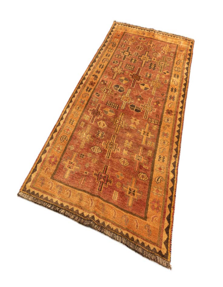 Detail image of 4' 4 x 8' 1 Gabbeh Wool Runner Rug