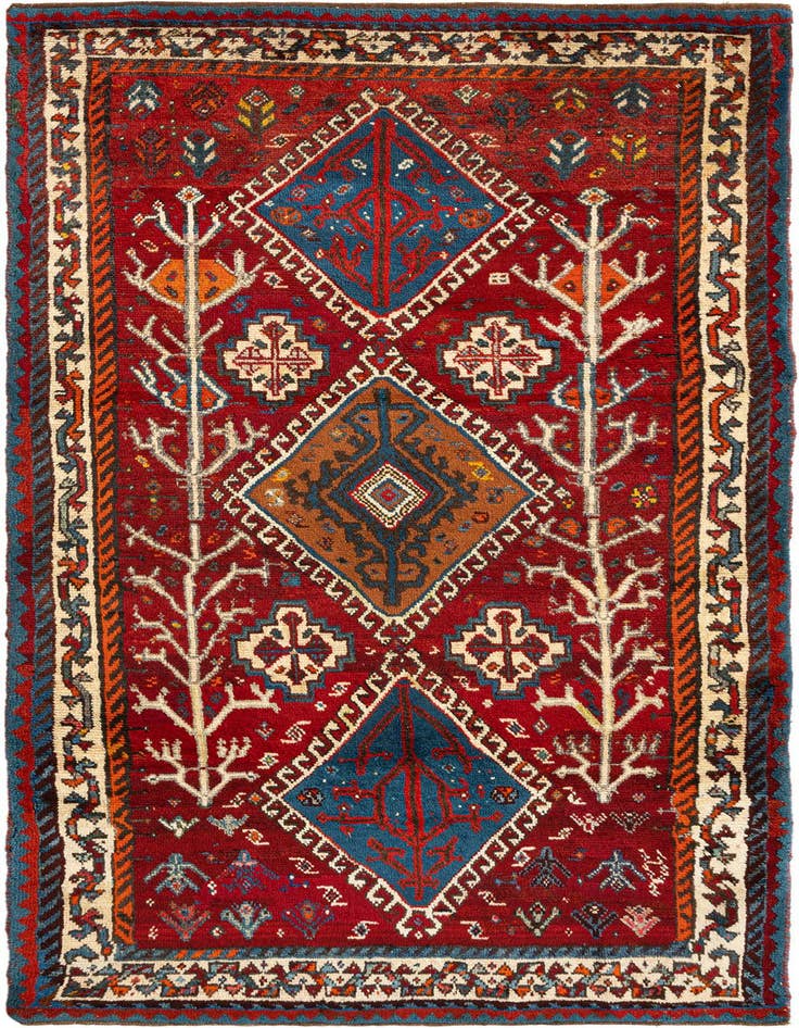 Detail image of 3' 5 x 7' Gabbeh Wool Runner Rug