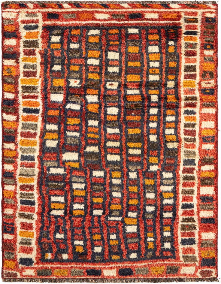Detail image of 3' 4 x 6' 10 Gabbeh Wool Runner Rug