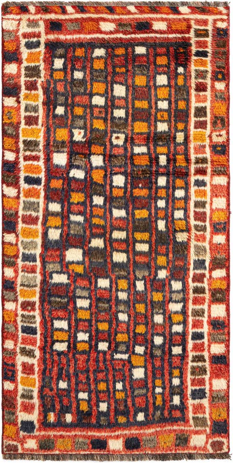 Detail image of 3' 4 x 6' 10 Gabbeh Wool Runner Rug