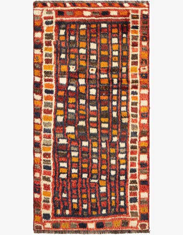 3' 4 x 6' 10 Gabbeh Wool Runner Rug