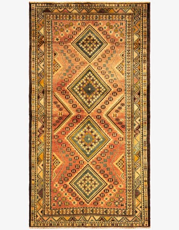 4' 7 x 8' 8 Gabbeh Wool Runner Rug