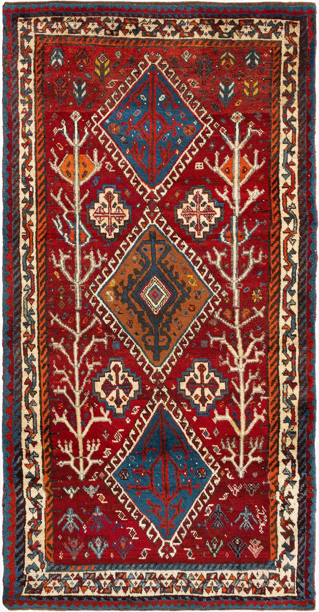 3' 5 x 7' Gabbeh Wool Runner Rug