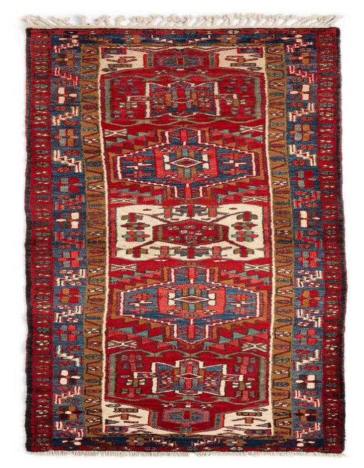 Detail image of 3' 5 x 9' 11 Gharajeh Wool Runner Rug