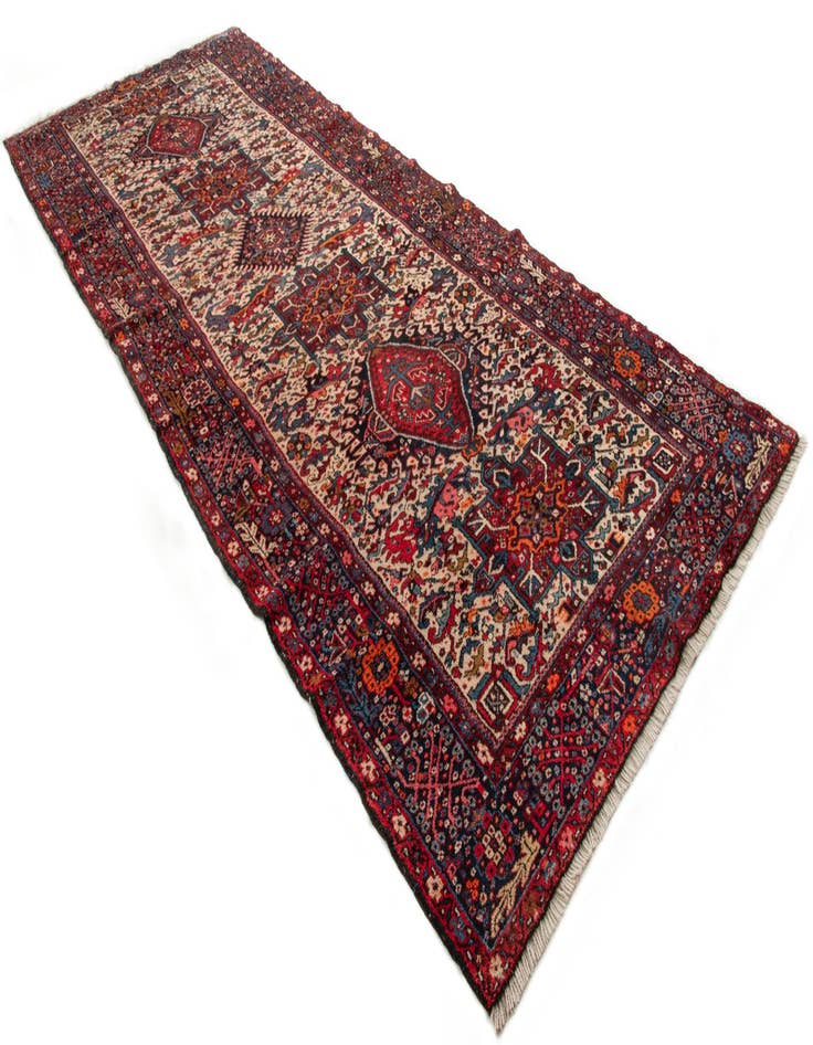 Detail image of 4' 9 x 12' 10  Hand Knotted Gharajeh Persian Wool Runner Rug