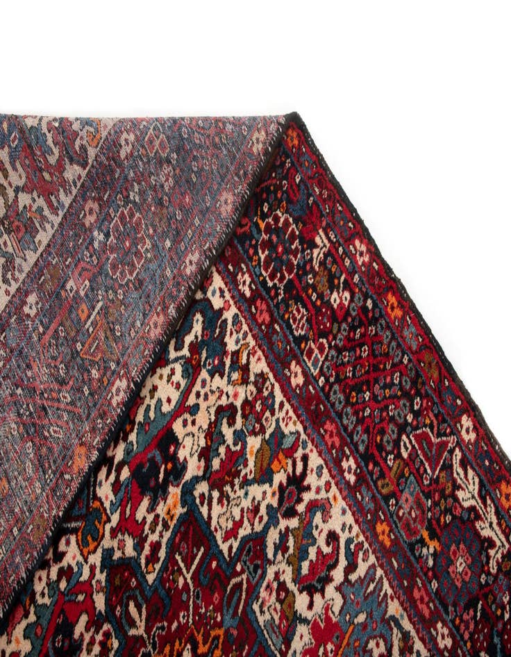 Detail image of 4' 9 x 12' 10  Hand Knotted Gharajeh Persian Wool Runner Rug