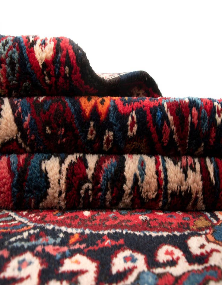 Detail image of 4' 9 x 12' 10  Hand Knotted Gharajeh Persian Wool Runner Rug