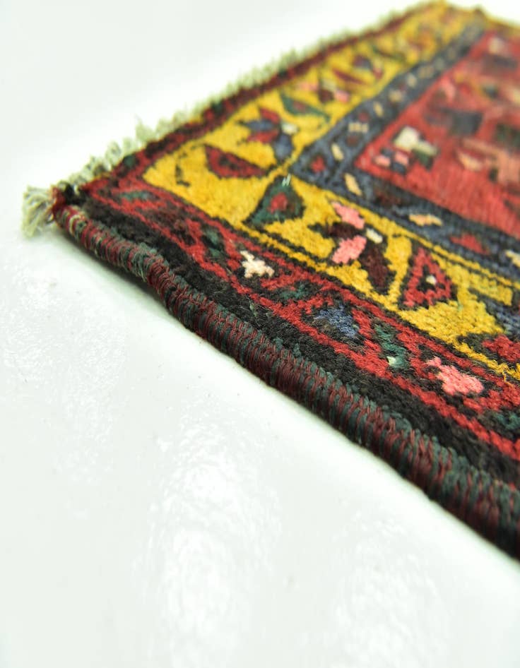 Detail image of 3' 3 x 10' 5  Hand Knotted Gharajeh Persian Wool Runner Rug
