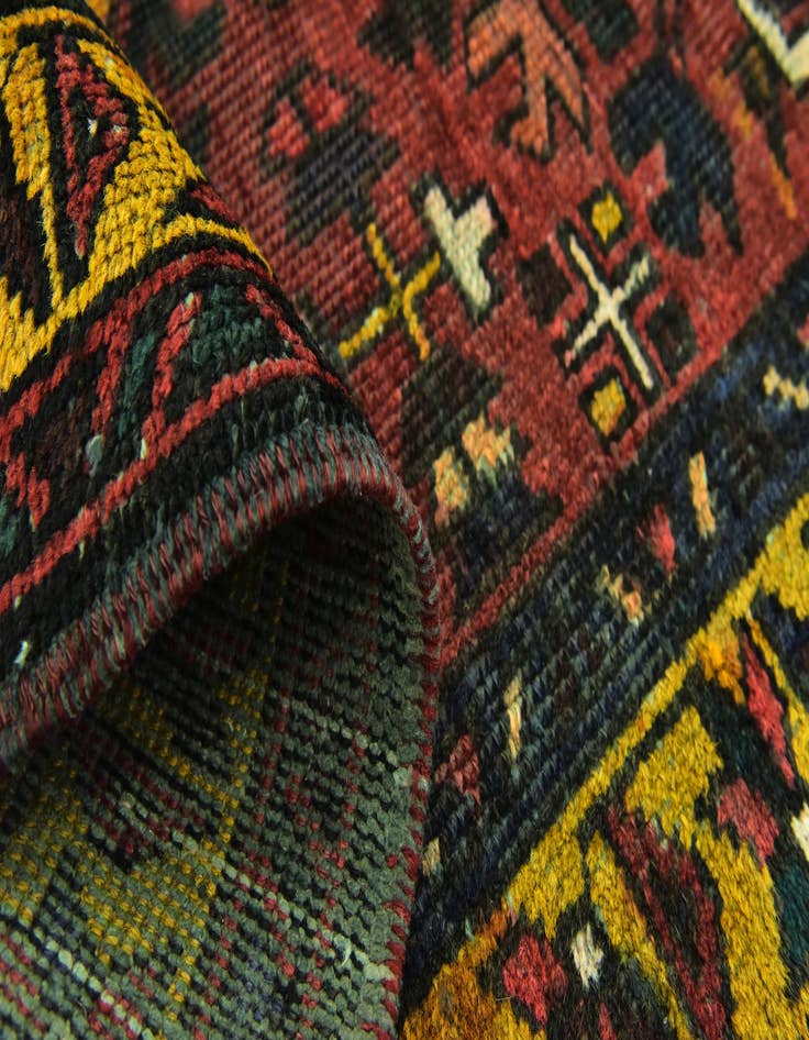 Detail image of 3' 3 x 10' 5  Hand Knotted Gharajeh Persian Wool Runner Rug