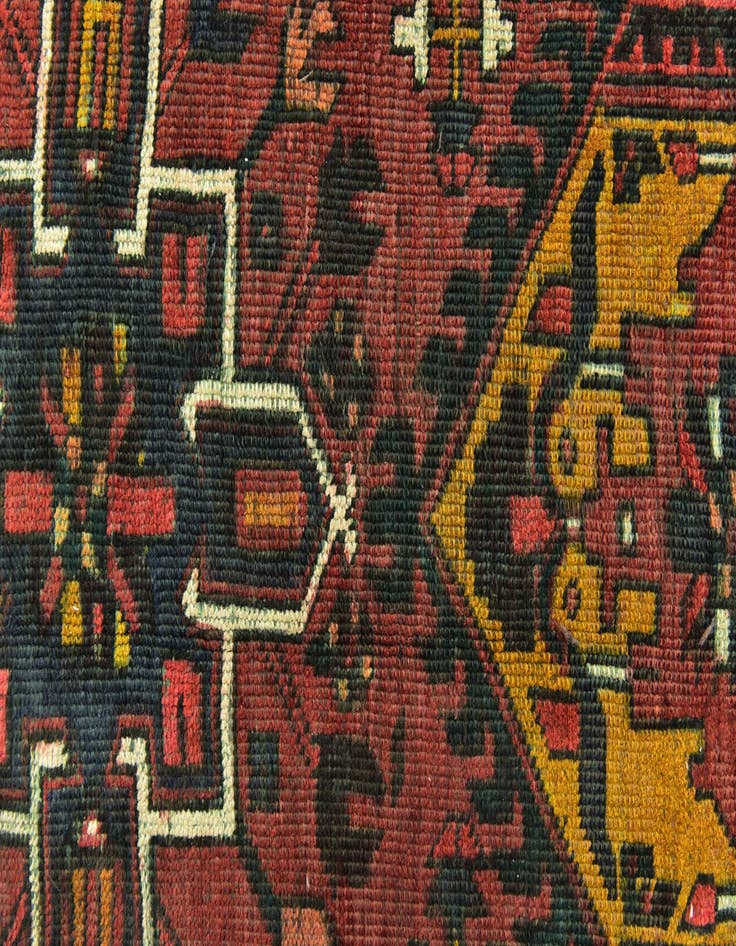 Detail image of 3' 3 x 10' 5  Hand Knotted Gharajeh Persian Wool Runner Rug