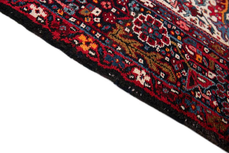 Detail image of 4' 9 x 12' 10 Hand Knotted Gharajeh Persian Wool Runner Rug