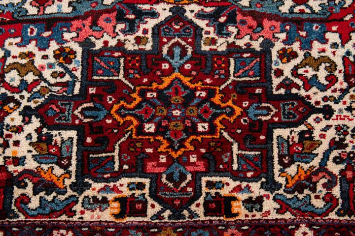 4' 9 x 12' 10 Hand Knotted Gharajeh Persian Wool Runner Rug