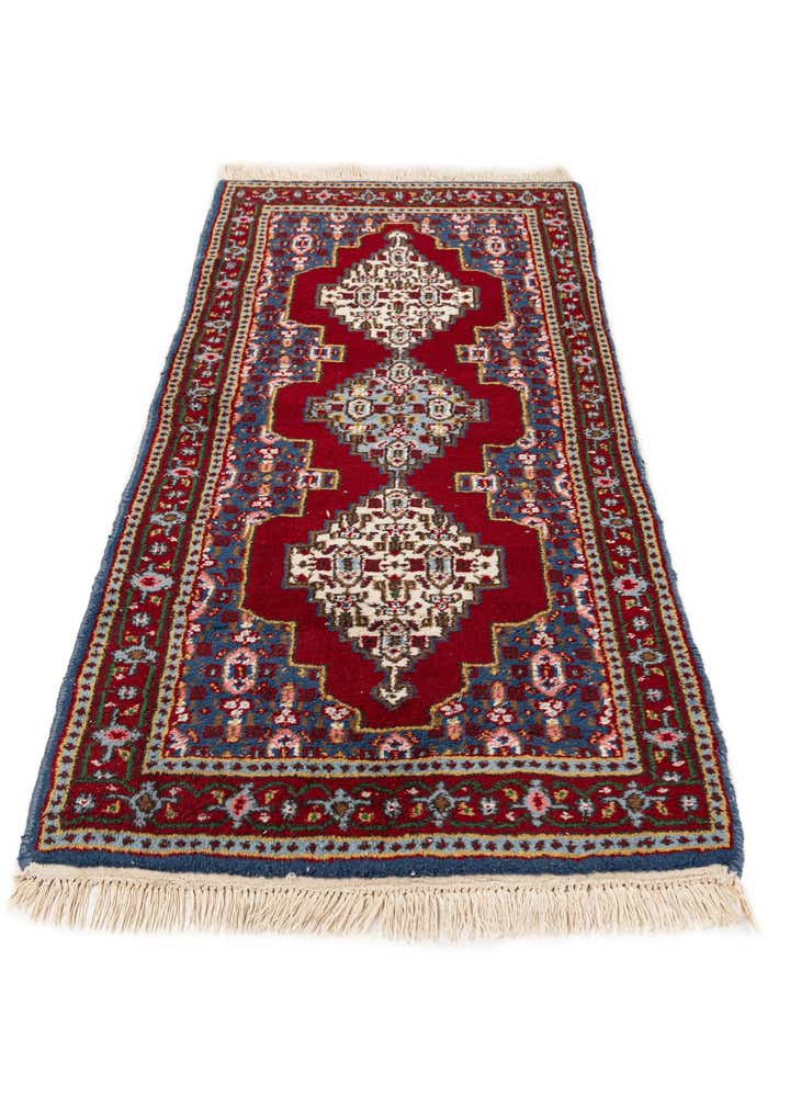 2' 1 x 4' 6 Hand Knotted Gharajeh Wool Runner Rug