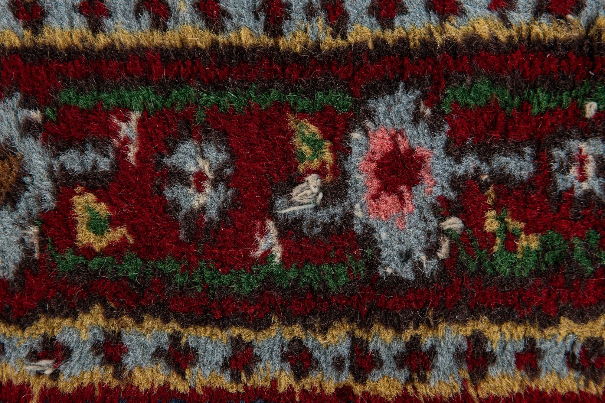 2' 1 x 4' 6 Hand Knotted Gharajeh Wool Runner Rug