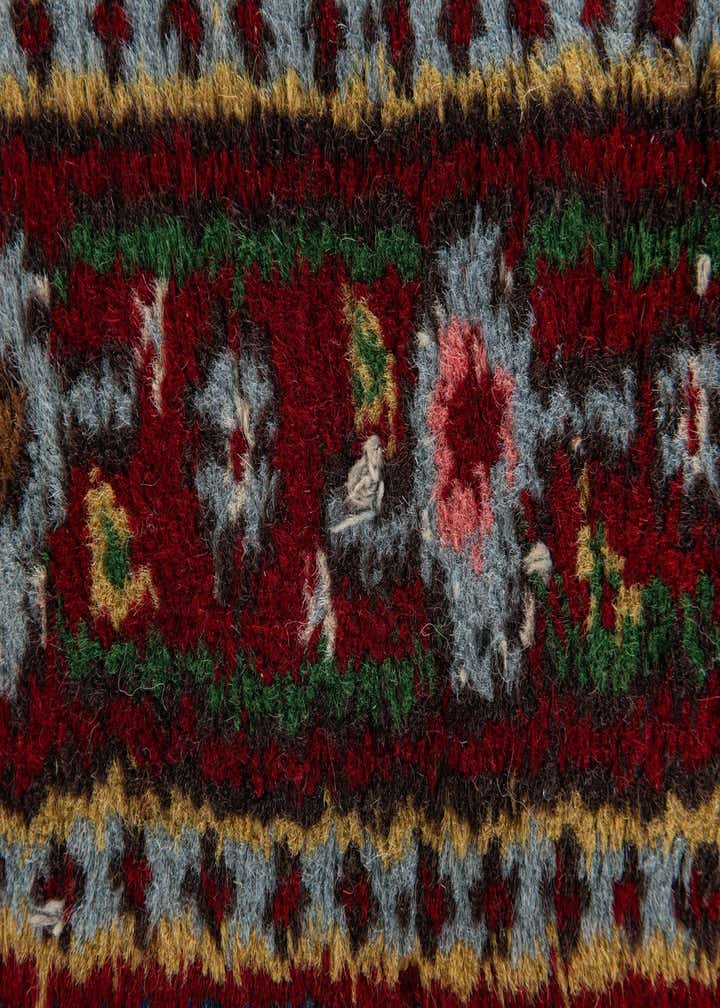 2' 1 x 4' 6 Hand Knotted Gharajeh Wool Runner Rug