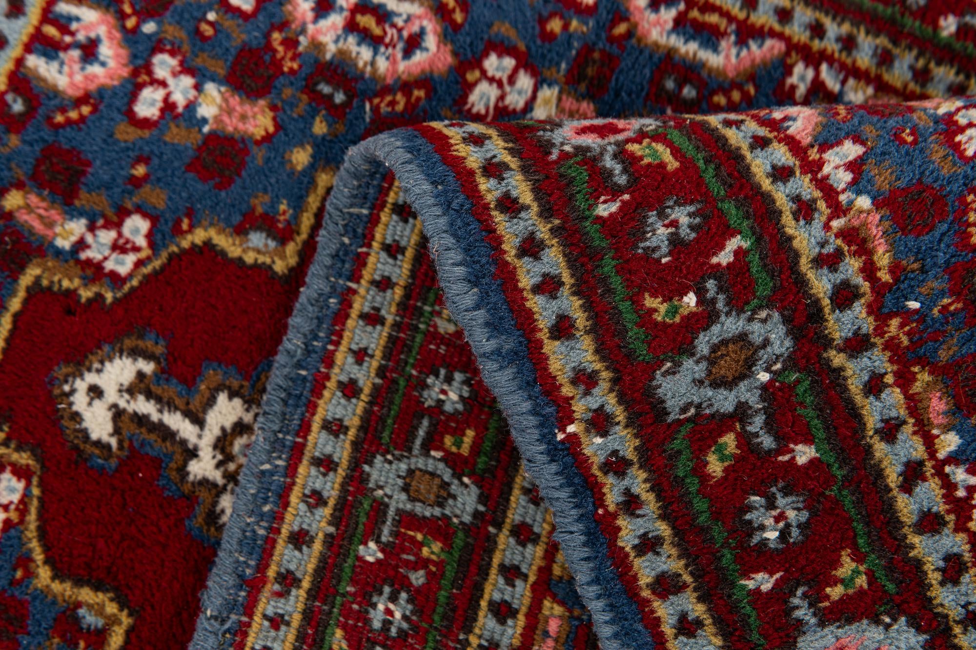 2' 1 x 4' 6 Hand Knotted Gharajeh Wool Runner Rug