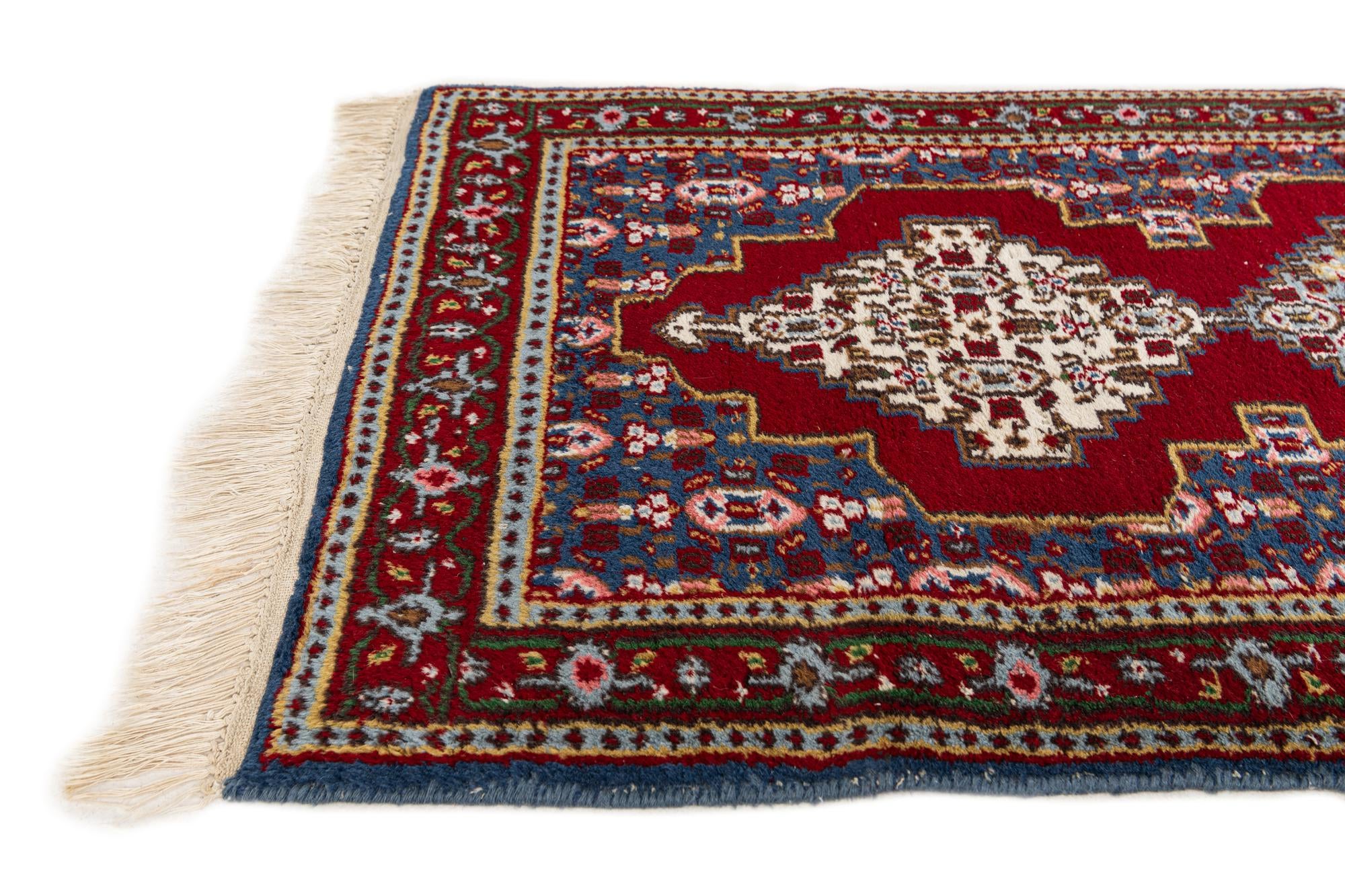 2' 1 x 4' 6 Hand Knotted Gharajeh Wool Runner Rug