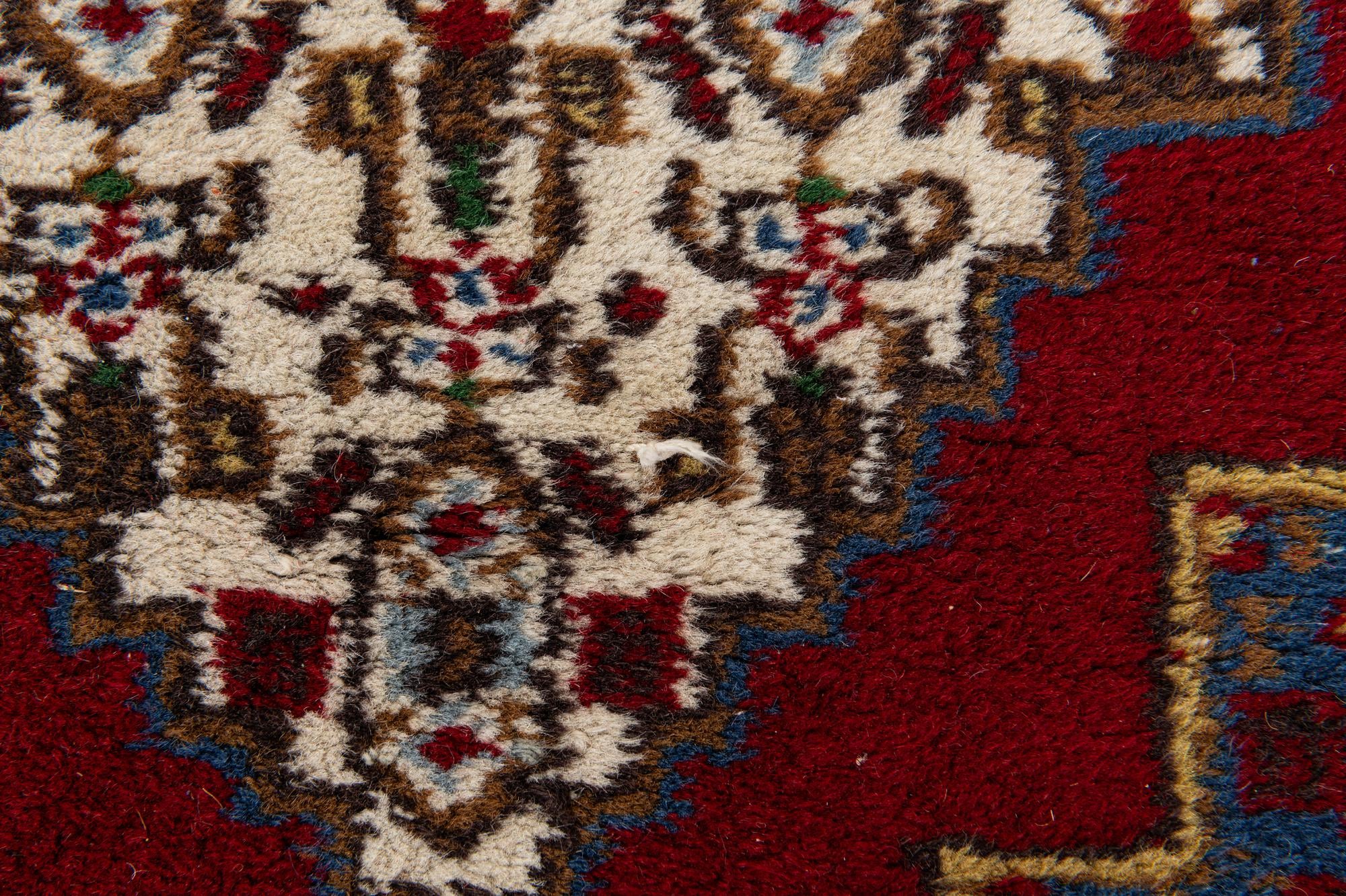 2' 1 x 4' 6 Hand Knotted Gharajeh Wool Runner Rug