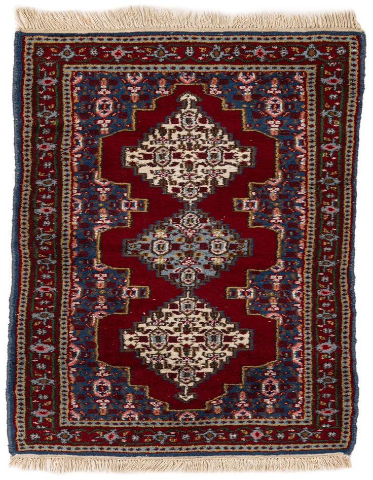 Detail image of 2' 1 x 4' 6 Hand Knotted Gharajeh Wool Runner Rug