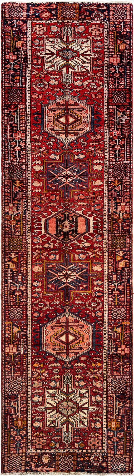 3' 3 x 12' 6 Gharajeh Wool Runner Rug