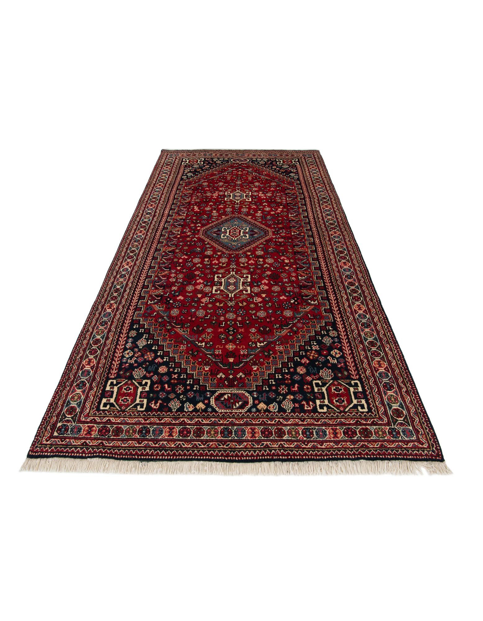 5' 7 x 10' 9 Hand Knotted Ghashghaei Wool Runner Rug