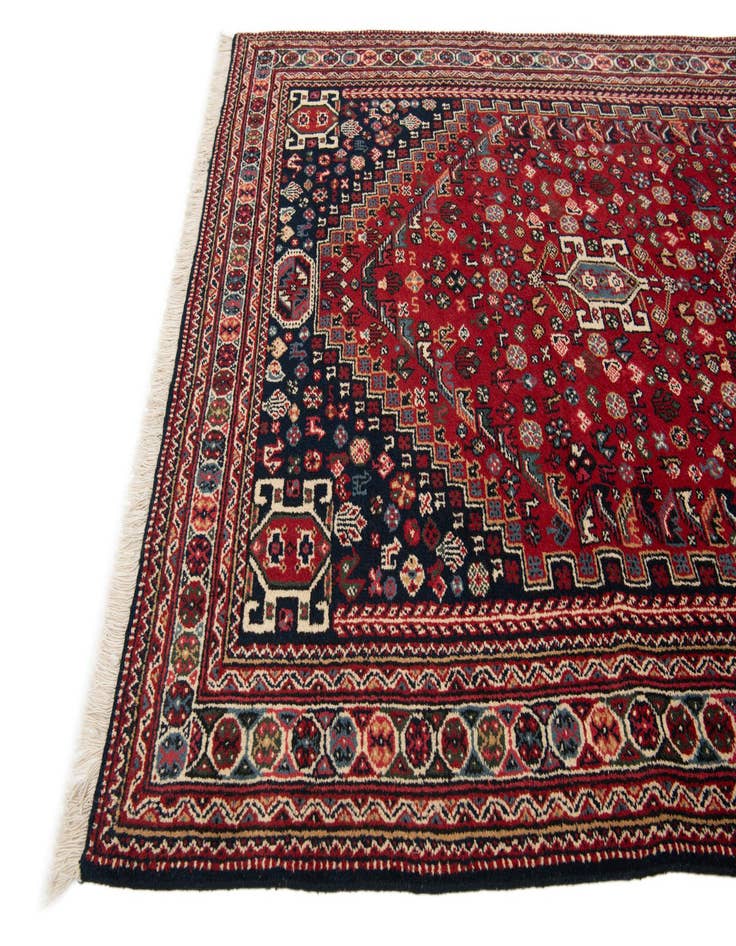 Detail image of 5' 7 x 10' 9 Hand Knotted Ghashghaei Wool Runner Rug