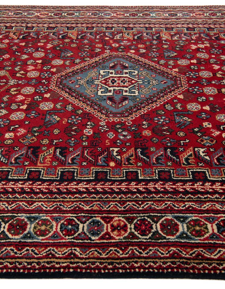 Detail image of 5' 7 x 10' 9 Hand Knotted Ghashghaei Wool Runner Rug
