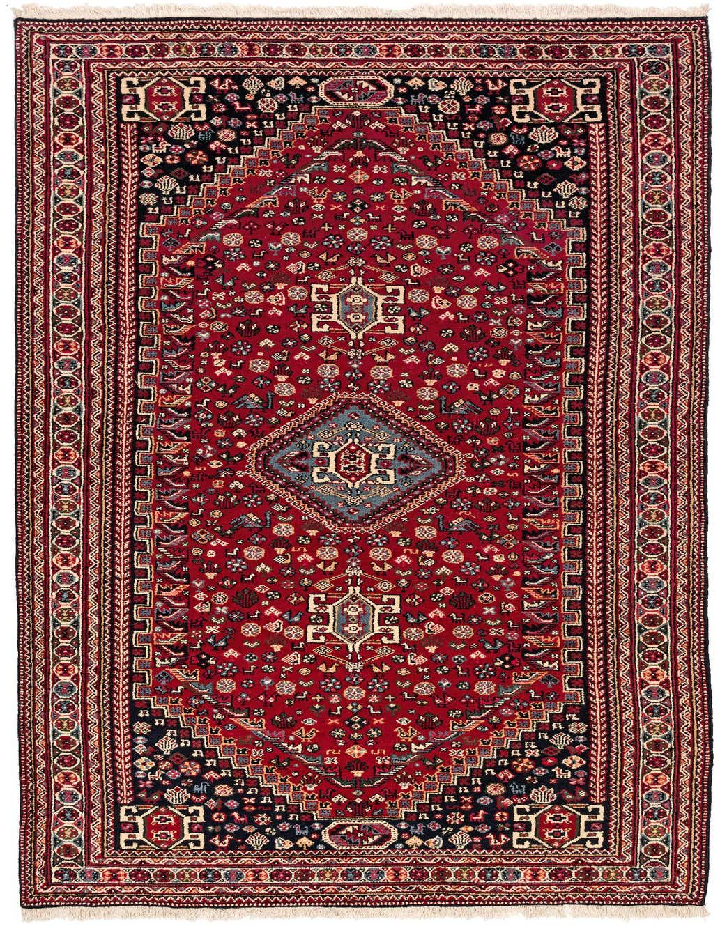 5' 7 x 10' 9 Hand Knotted Ghashghaei Wool Runner Rug