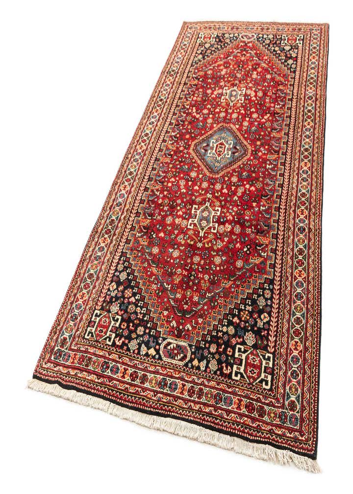 5' 8 x 11' Hand Knotted Ghashghaei Wool Runner Rug