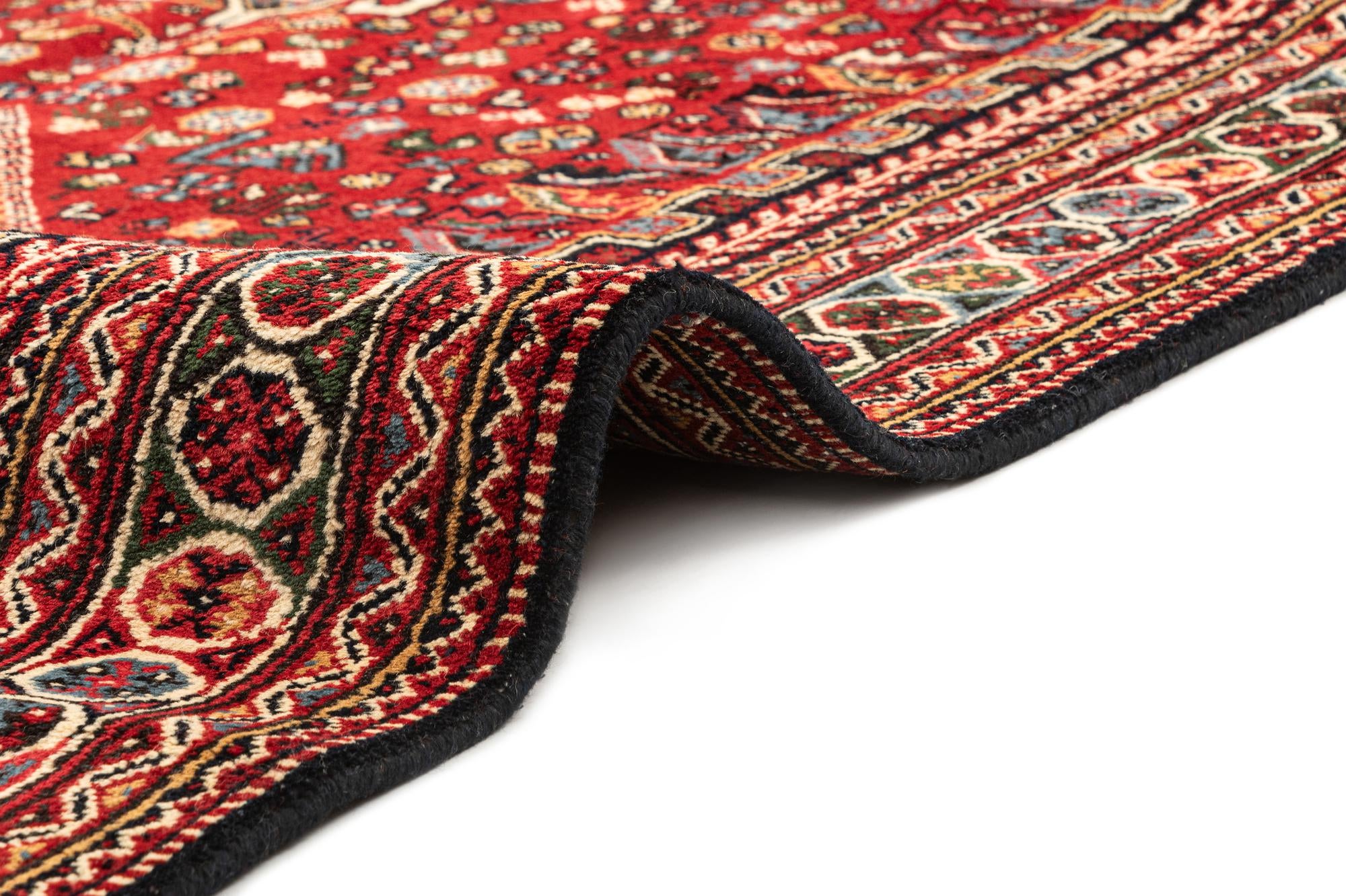 5' 8 x 11' Hand Knotted Ghashghaei Wool Runner Rug