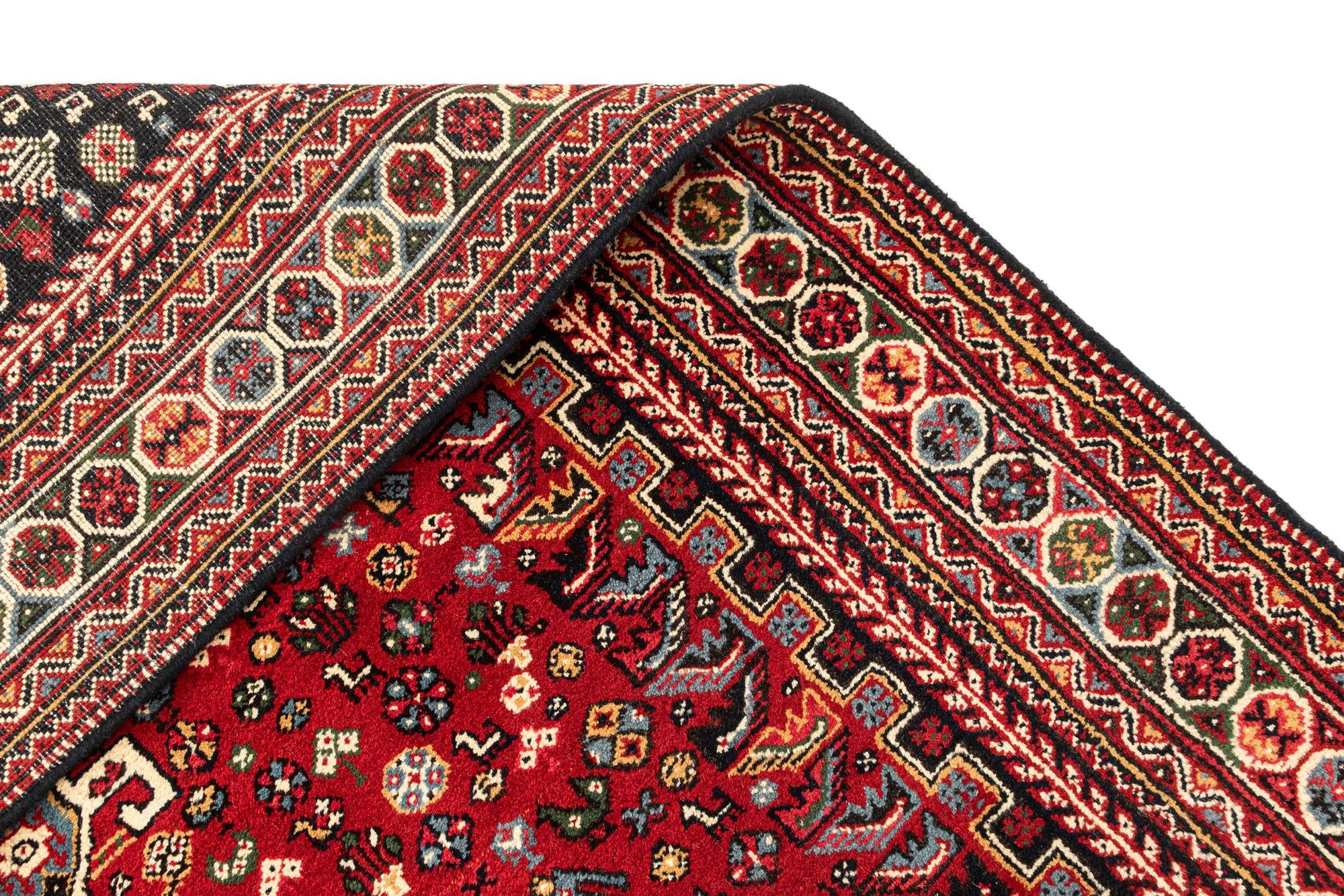 5' 8 x 11' Hand Knotted Ghashghaei Wool Runner Rug