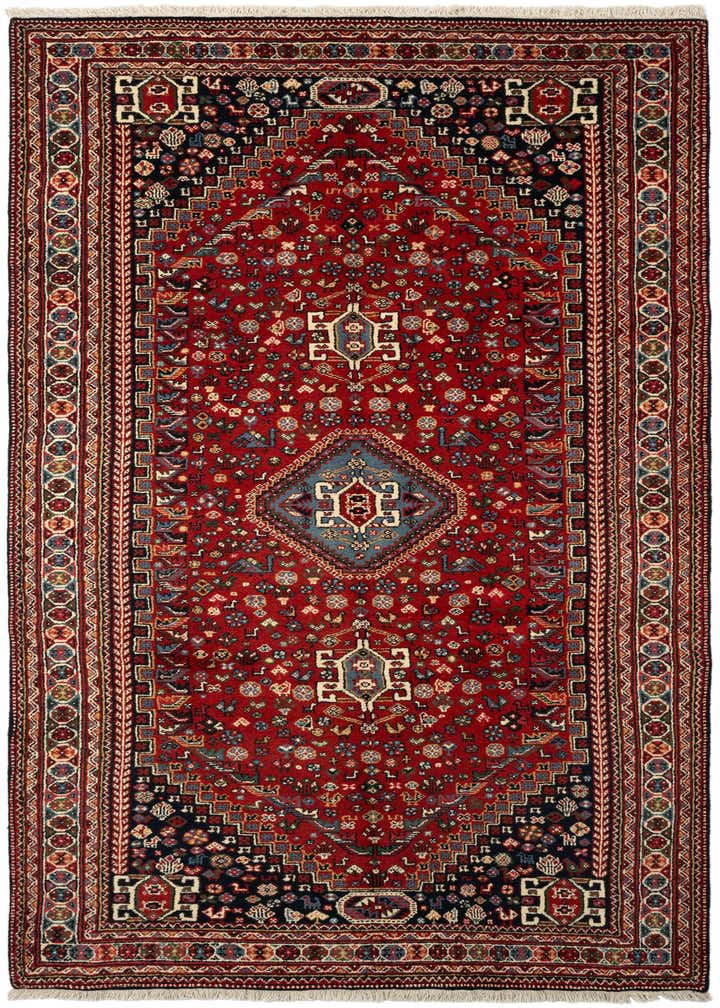 5' 8 x 11' Hand Knotted Ghashghaei Wool Runner Rug