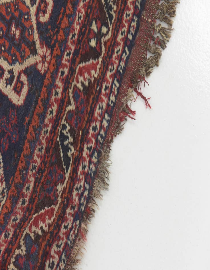 Detail image of 3' 10 x 10' Hand Knotted Ghashghaei Persian Wool Runner Rug