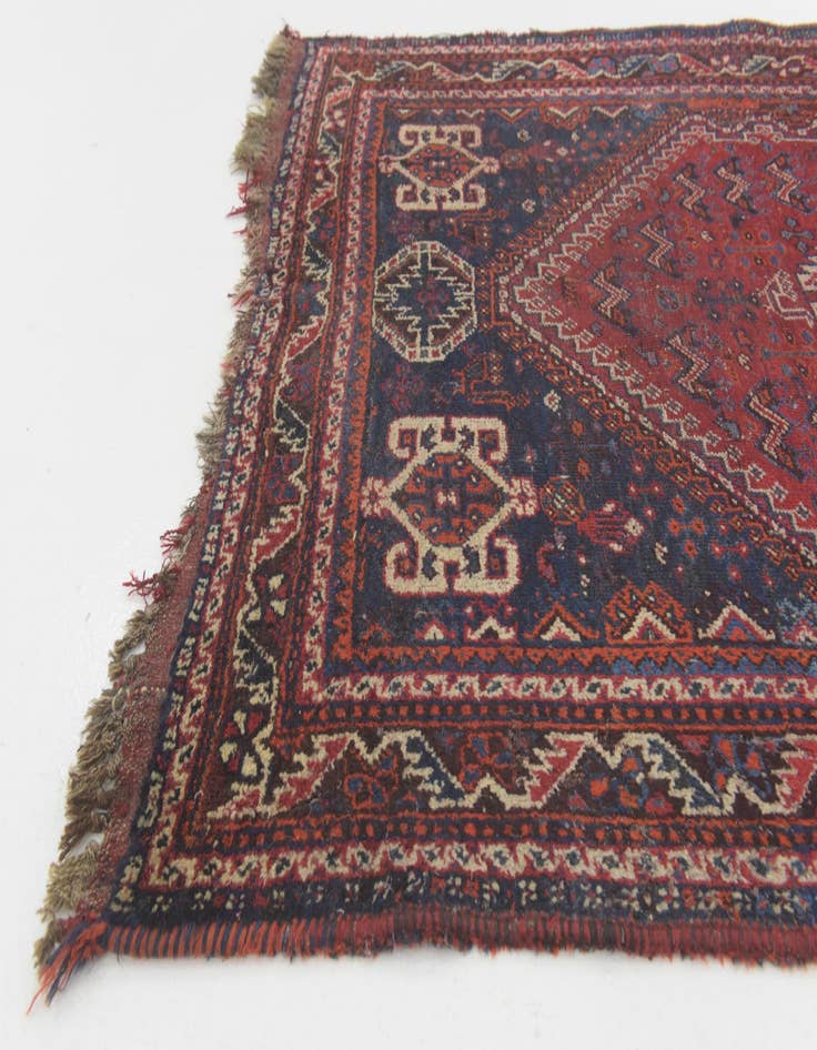 Detail image of 3' 10 x 10' Hand Knotted Ghashghaei Persian Wool Runner Rug