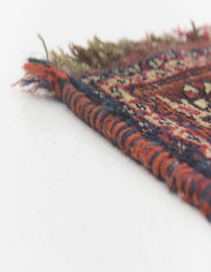 Detail image of 3' 10 x 10' Hand Knotted Ghashghaei Persian Wool Runner Rug