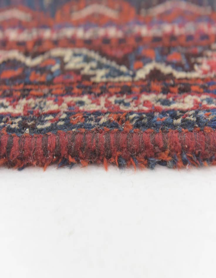 Detail image of 3' 10 x 10' Hand Knotted Ghashghaei Persian Wool Runner Rug