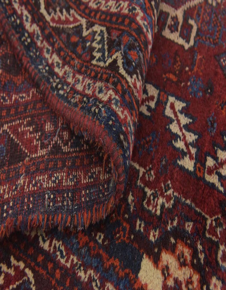 Detail image of 3' 10 x 10' Hand Knotted Ghashghaei Persian Wool Runner Rug