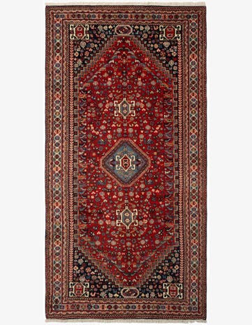 5' 8 x 11' Hand Knotted Ghashghaei Wool Runner Rug